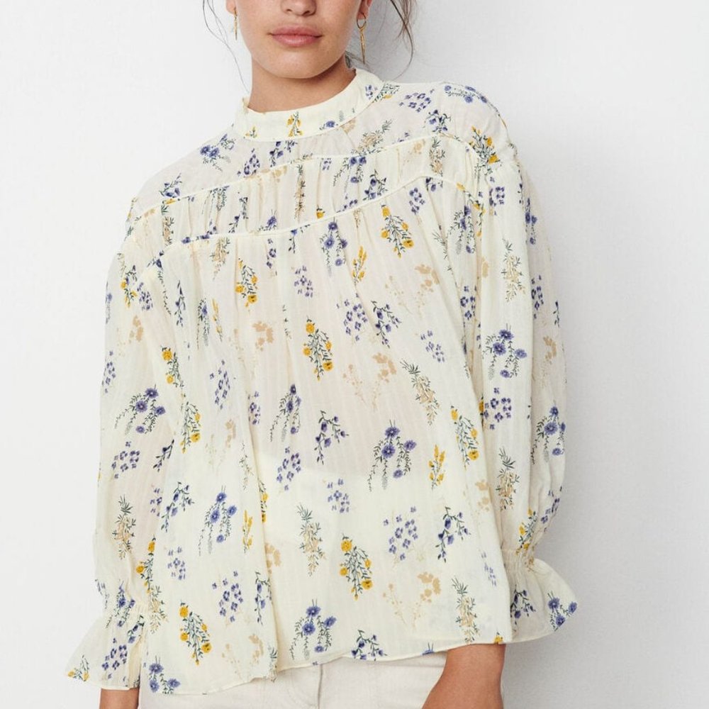NWOT ba&sh Albin Floral Top Sz 0 (XS)